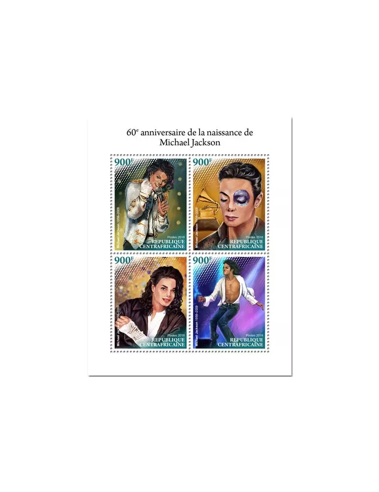 n° 5848/5851 - Timbre CENTRAFRIQUE Poste