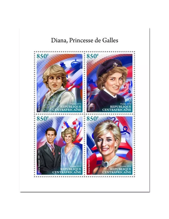 n° 5888/5891 - Timbre CENTRAFRIQUE Poste