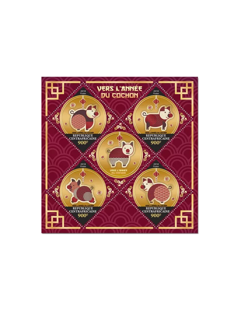 n° 5928/5931 - Timbre CENTRAFRIQUE Poste