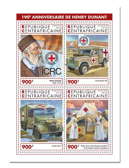 n° 6032/6035 - Timbre CENTRAFRIQUE Poste