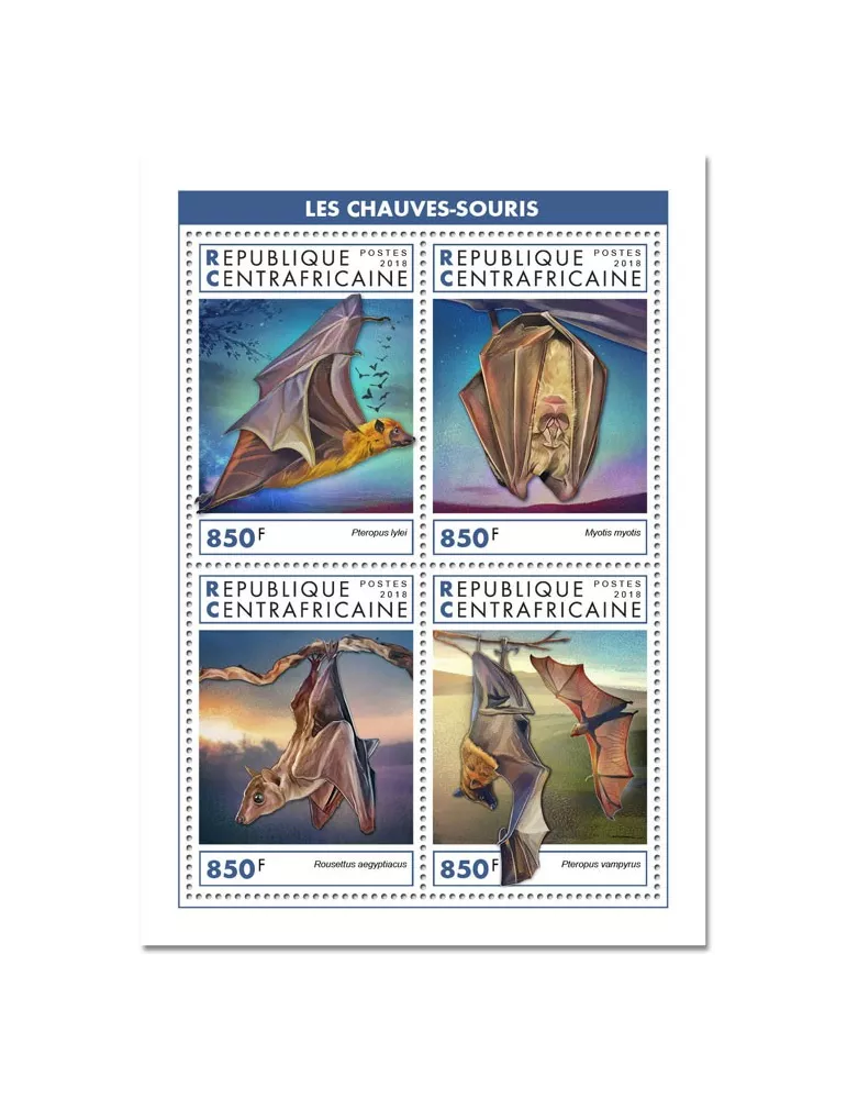 n° 6036/6039 - Timbre CENTRAFRIQUE Poste