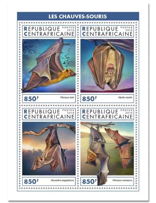 n° 6036/6039 - Timbre CENTRAFRIQUE Poste