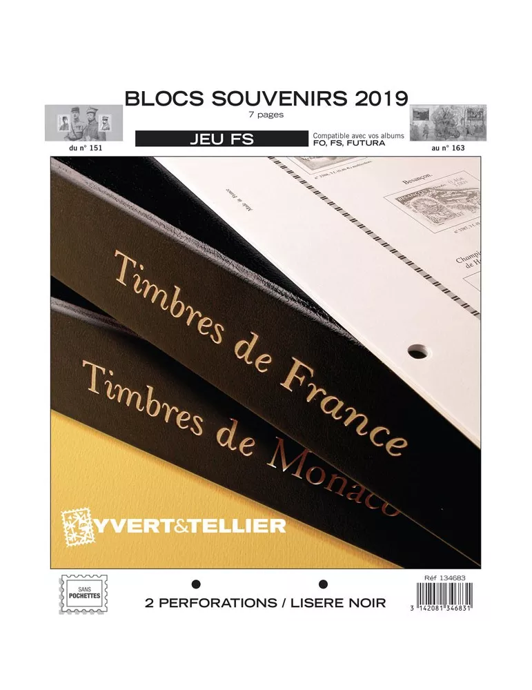 BLOCS SOUVENIRS FS : 2019 (JEUX SANS POCHETTES)
