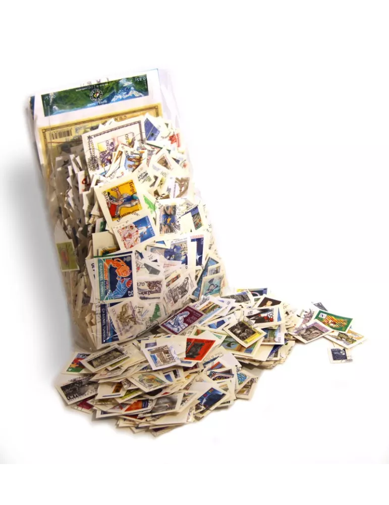 FRANCE : 1kg de timbres oblitérés