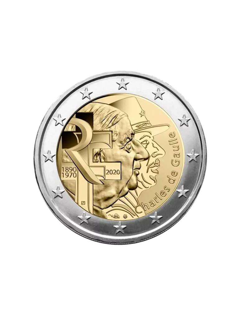 2 EURO COMMEMORATIVE 2020 : FRANCE (CHARLES DE GAULLE)