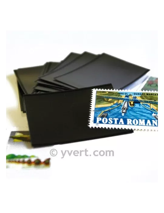 Pochettes simple soudure - Lxh:61x26mm (Fond noir)