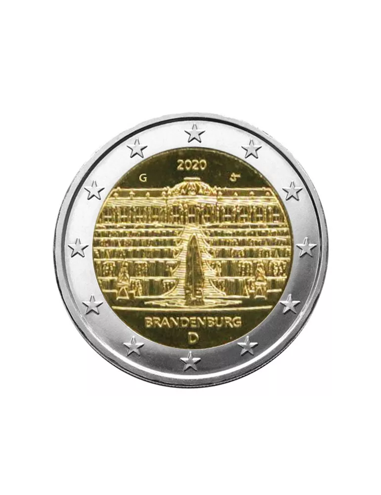 2 EURO COMMEMORATIVE 2020 : ALLEMAGNE - Presidence du BRANDEBOURG au Bundesrat (5 pièces)