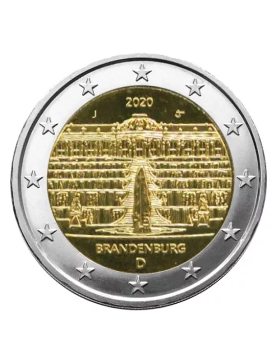 2 EURO COMMEMORATIVE 2020 : ALLEMAGNE - Presidence du BRANDEBOURG au Bundesrat (5 pièces)