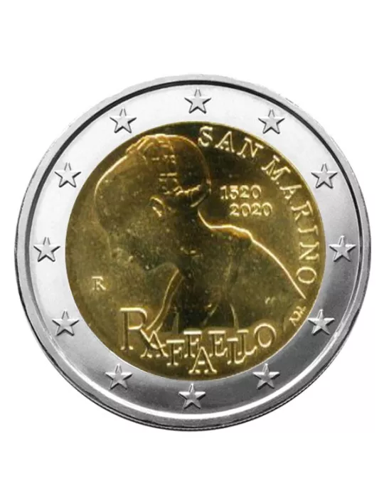 BU : 2 EURO COMMEMORATIVE 2020 : SAINT-MARIN (500 ANS DE LA MORT DE RAPHAEL)