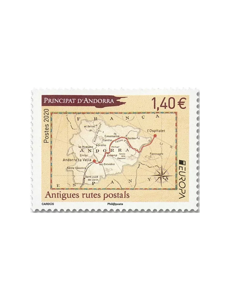 n° 844 - Timbre ANDORRE Poste