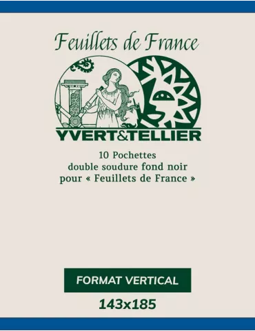 Pochettes double soudure - Lxh:143x185 mm (Fond noir)