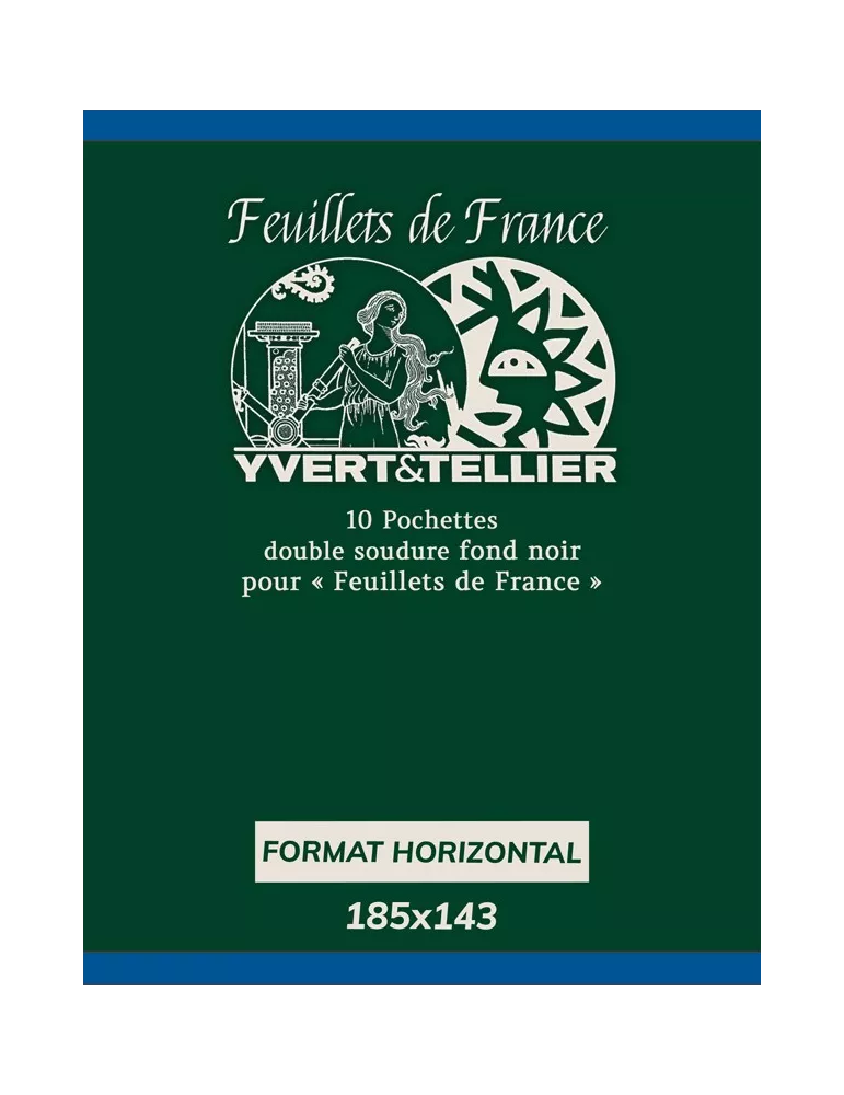 Pochettes double soudure - Lxh:185x143 mm (Fond noir)