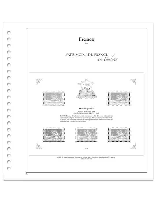 PATRIMOINE DE FRANCE EN TIMBRES SC : 2020 (JEUX AVEC POCHETTES)