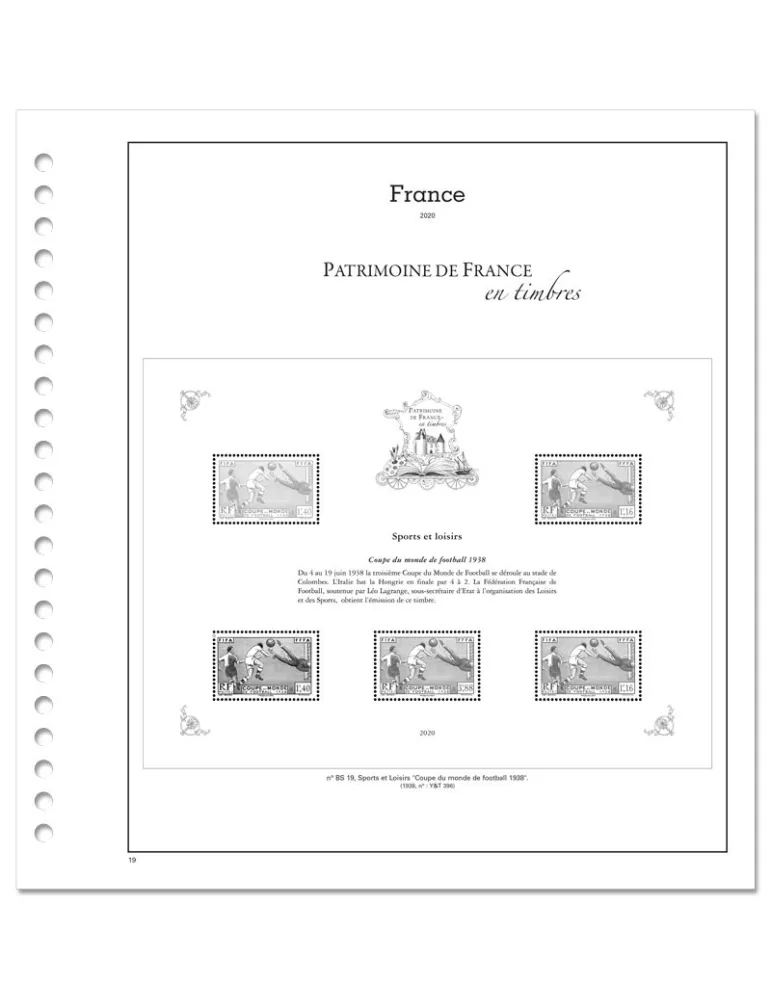 PATRIMOINE DE FRANCE EN TIMBRES SC : 2020 (JEUX AVEC POCHETTES)