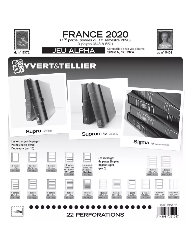 FRANCE ALPHA : 2020 - 1ER SEMESTRE (JEUX SANS POCHETTES)