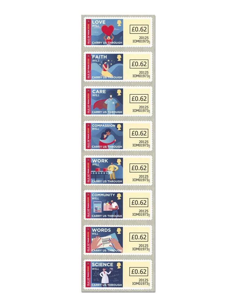 n° 37/44 - Timbre ILE DE MAN Timbres de distributeurs