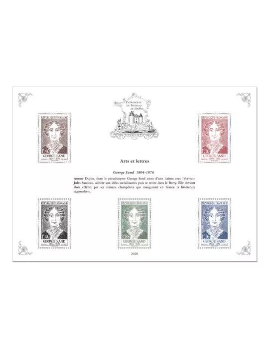 Blocs PATRIMOINE DE FRANCE EN TIMBRES (2020)