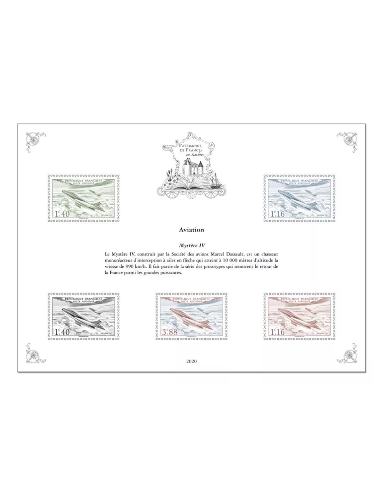 Blocs PATRIMOINE DE FRANCE EN TIMBRES (2020)