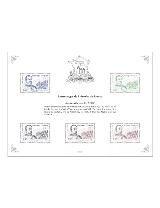 Blocs PATRIMOINE DE FRANCE EN TIMBRES (2020)