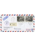 n° 27/28 obl. sur lettre - Timbre TAAF Poste aérienne