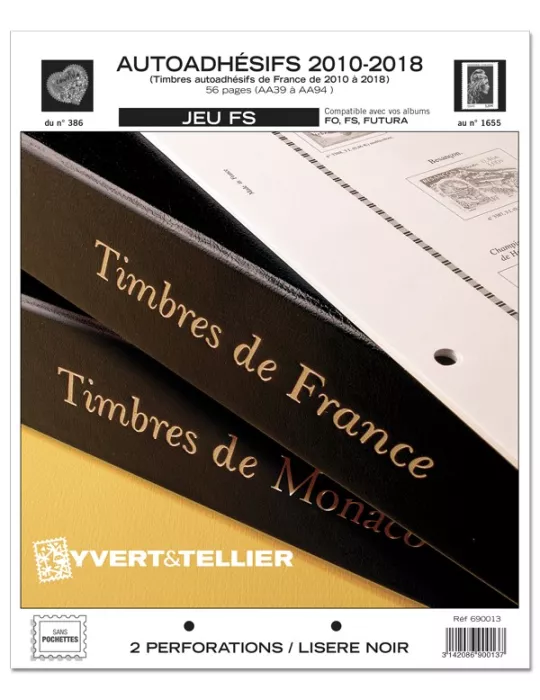 FRANCE AUTOADHESIFS FS : 2010 - 2018 (JEUX SANS POCHETTES)