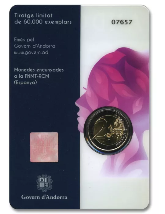 BU : 2 EURO COMMEMORATIVE 2020 : ANDORRE (50 ans du Suffrage Universel Féminin en Andorre)