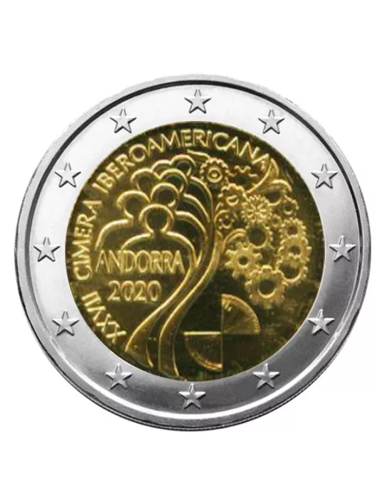 BU : 2 EURO COMMEMORATIVE 2020 : ANDORRE (XVII Sommet Ibérico-Americain à Andorre) BU : 2 EURO COMMEMORATIVE 2020 : ANDORRE (XVII Sommet Ibérico-Americain à Andorre)