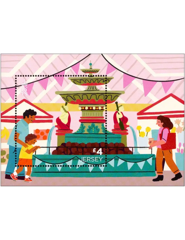 n° 2731/2735 + n° 2730 - Timbre JERSEY Poste