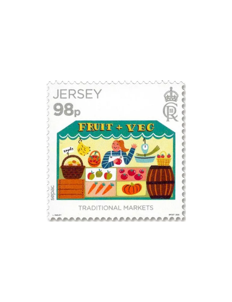 n° 2731/2735 + n° 2730 - Timbre JERSEY Poste