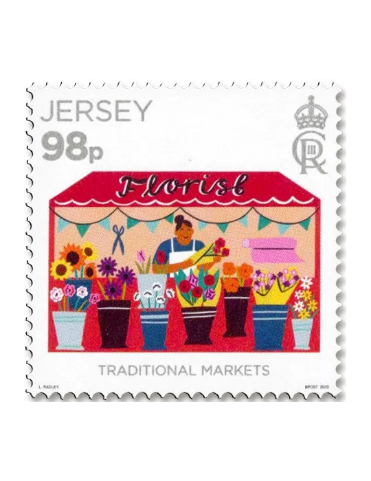 n° 2731/2735 + n° 2730 - Timbre JERSEY Poste