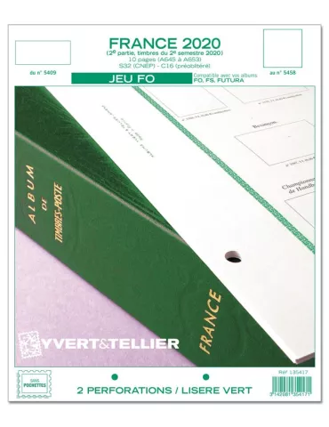 FRANCE FO : 2020 - 2E SEMESTRE (JEUX SANS POCHETTES)
