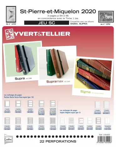 SAINT PIERRE ET MIQUELON SC : 2020 (JEUX AVEC POCHETTES)