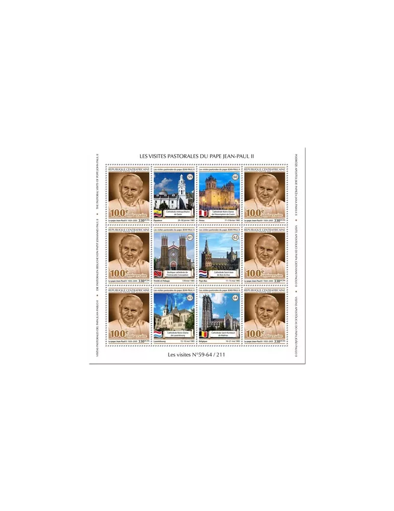 n° F6839A - Timbre CENTRAFRIQUE Poste