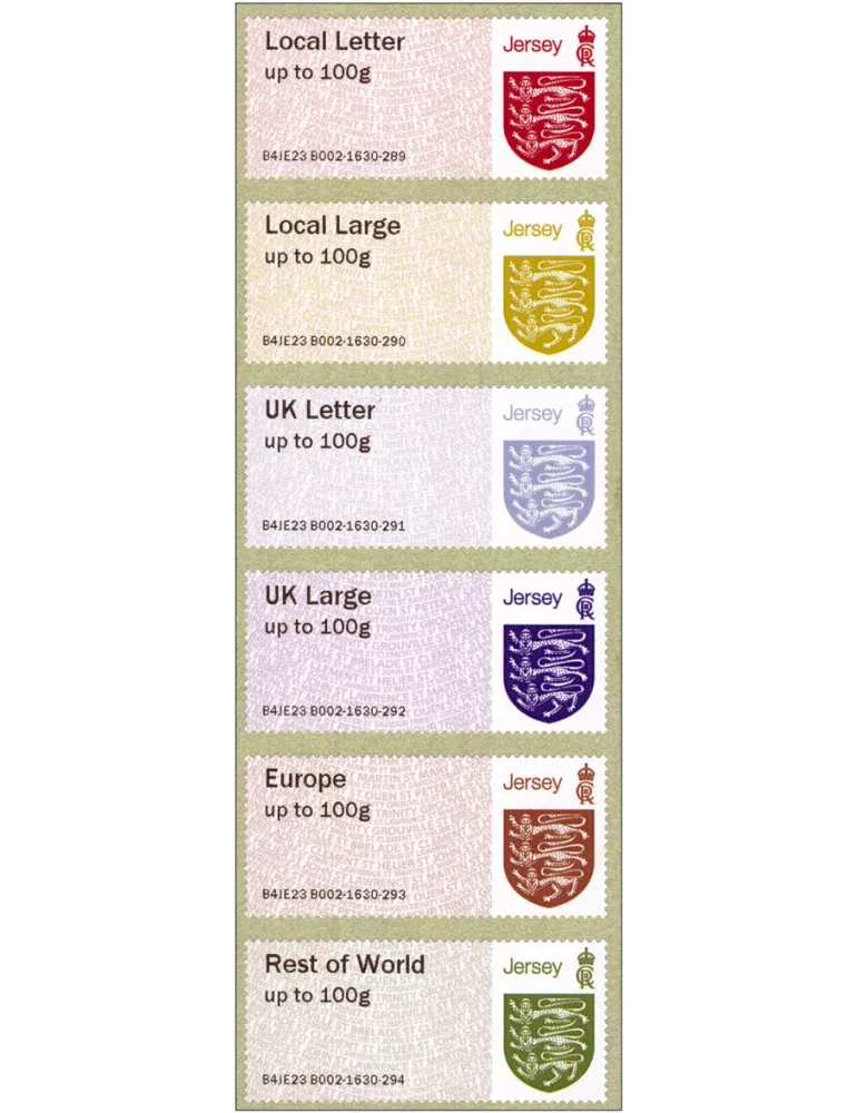 n° 77/82 - Timbre JERSEY Timbres de distributeurs