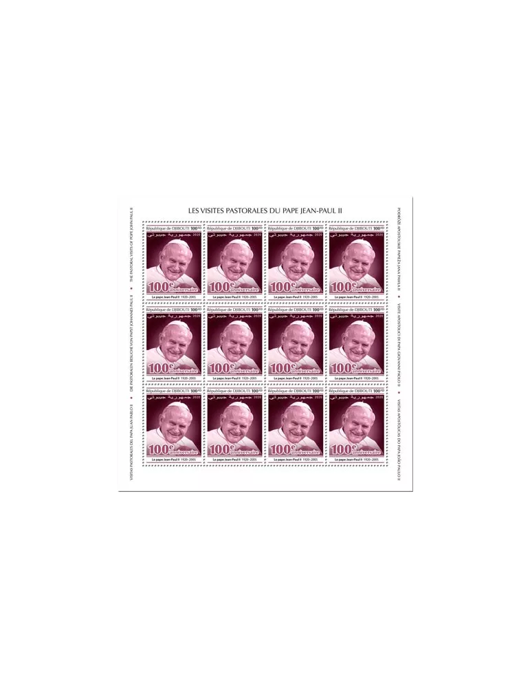 n° F3077/F3080 - Timbre DJIBOUTI Poste