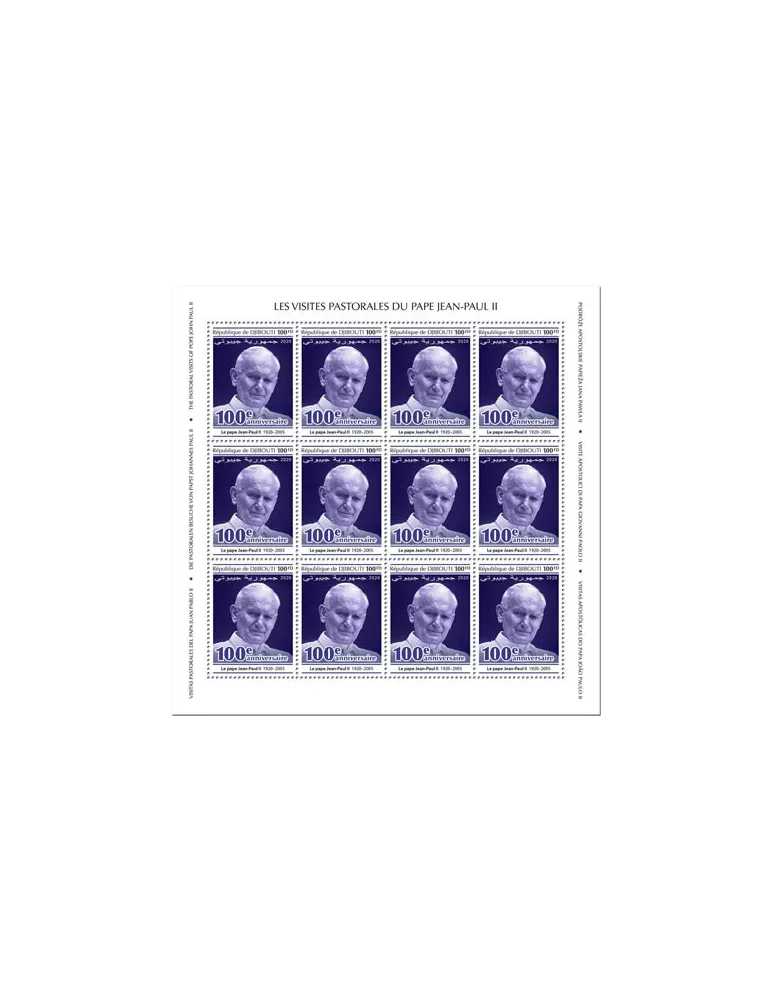 n° F3077/F3080 - Timbre DJIBOUTI Poste