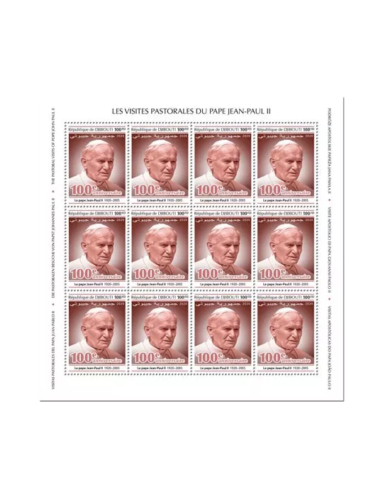 n° F3077/F3080 - Timbre DJIBOUTI Poste