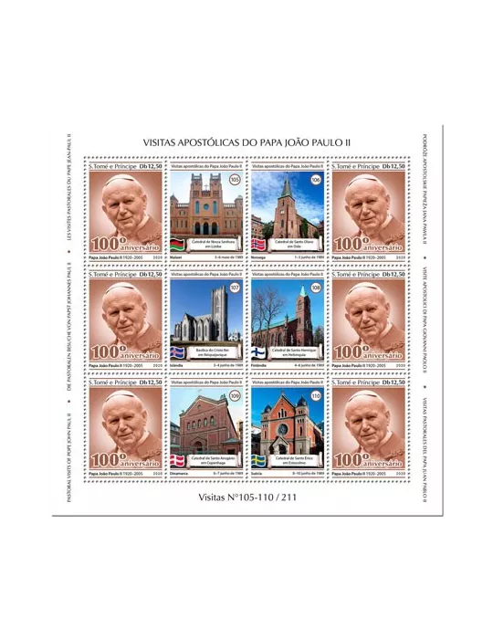 n° F7104A/F7107A - Timbre SAINT-THOMAS ET PRINCE Poste