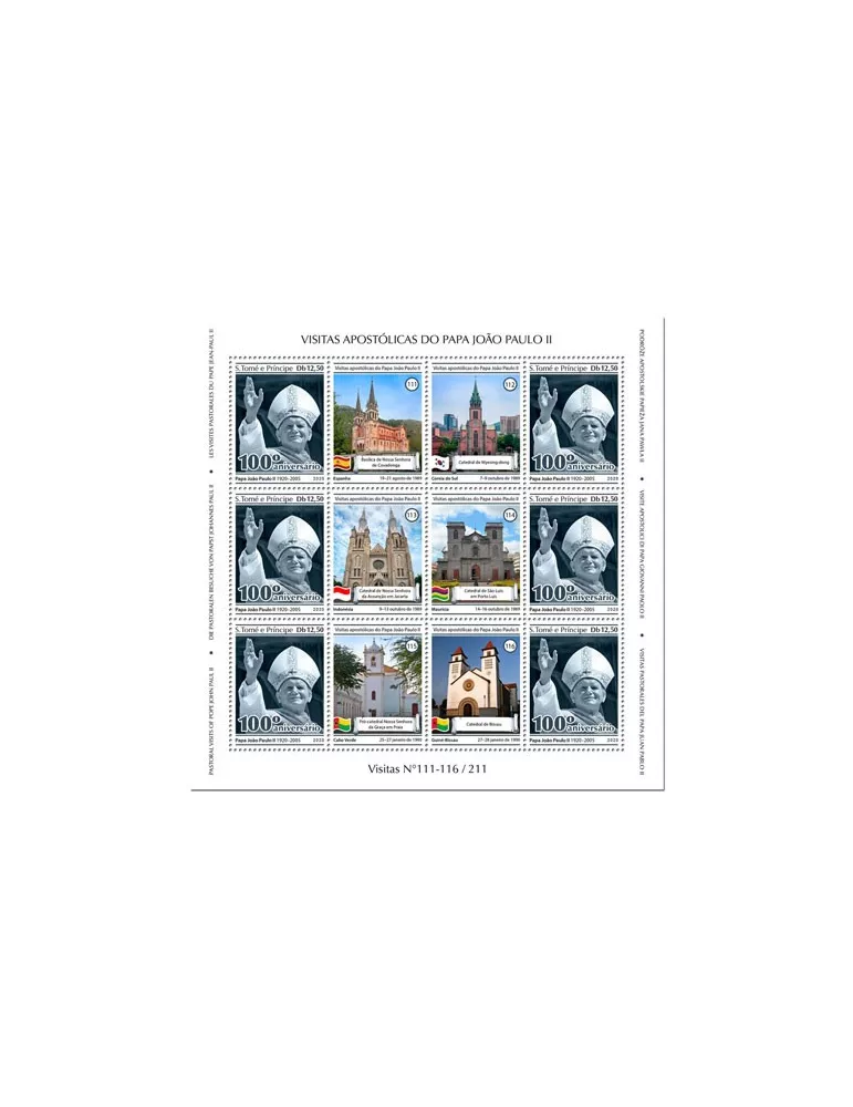 n° F7104A/F7107A - Timbre SAINT-THOMAS ET PRINCE Poste