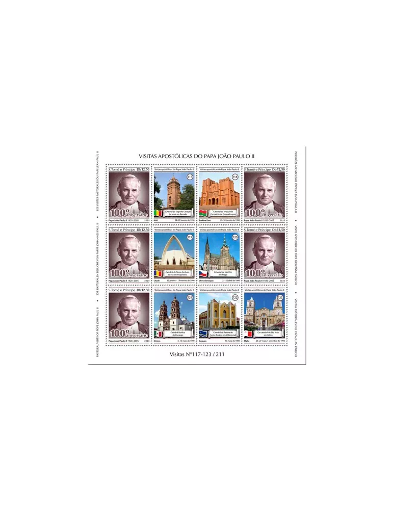 n° F7104A/F7107A - Timbre SAINT-THOMAS ET PRINCE Poste