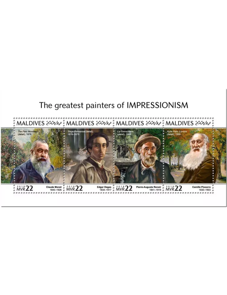 n° 6539/6542 - Timbre MALDIVES Poste