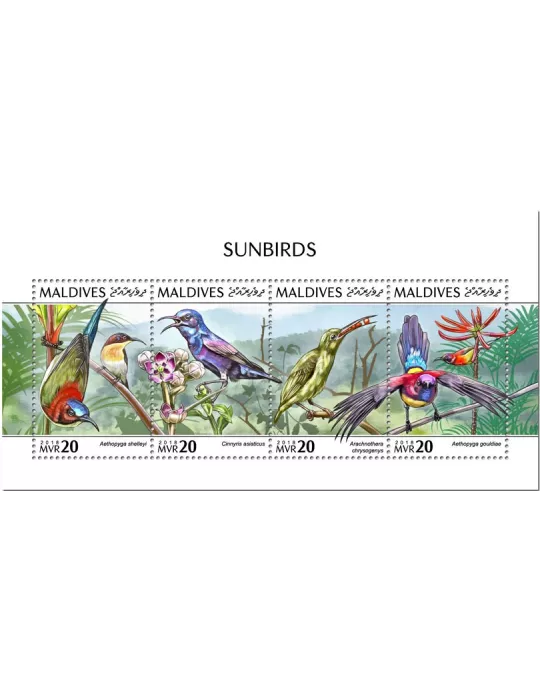 n° 6543/6546 - Timbre MALDIVES Poste