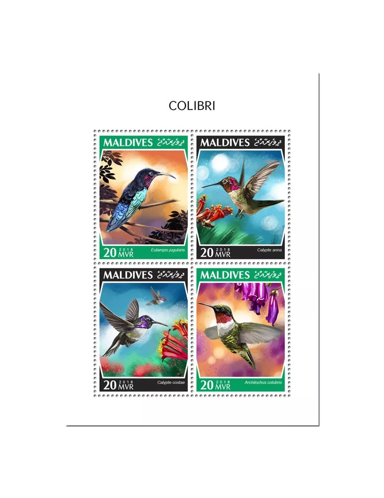 n° 6555/6558 - Timbre MALDIVES Poste