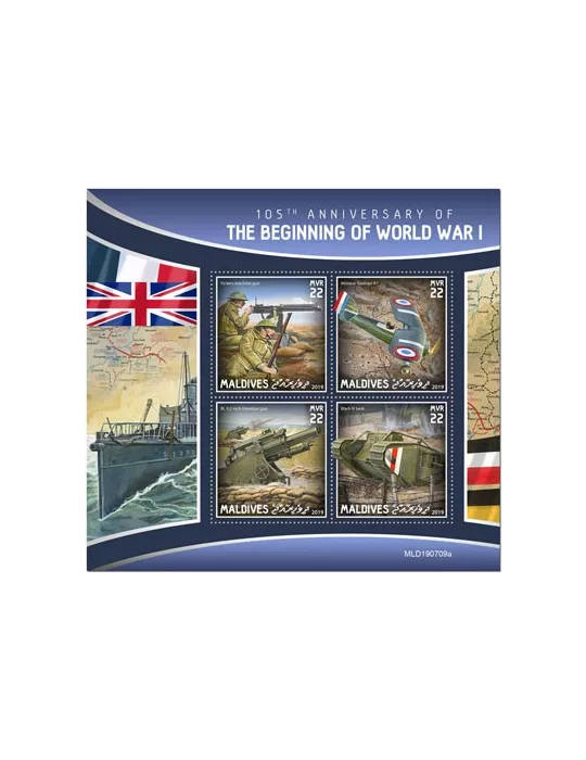 n° 7077/7080 - Timbre MALDIVES Poste