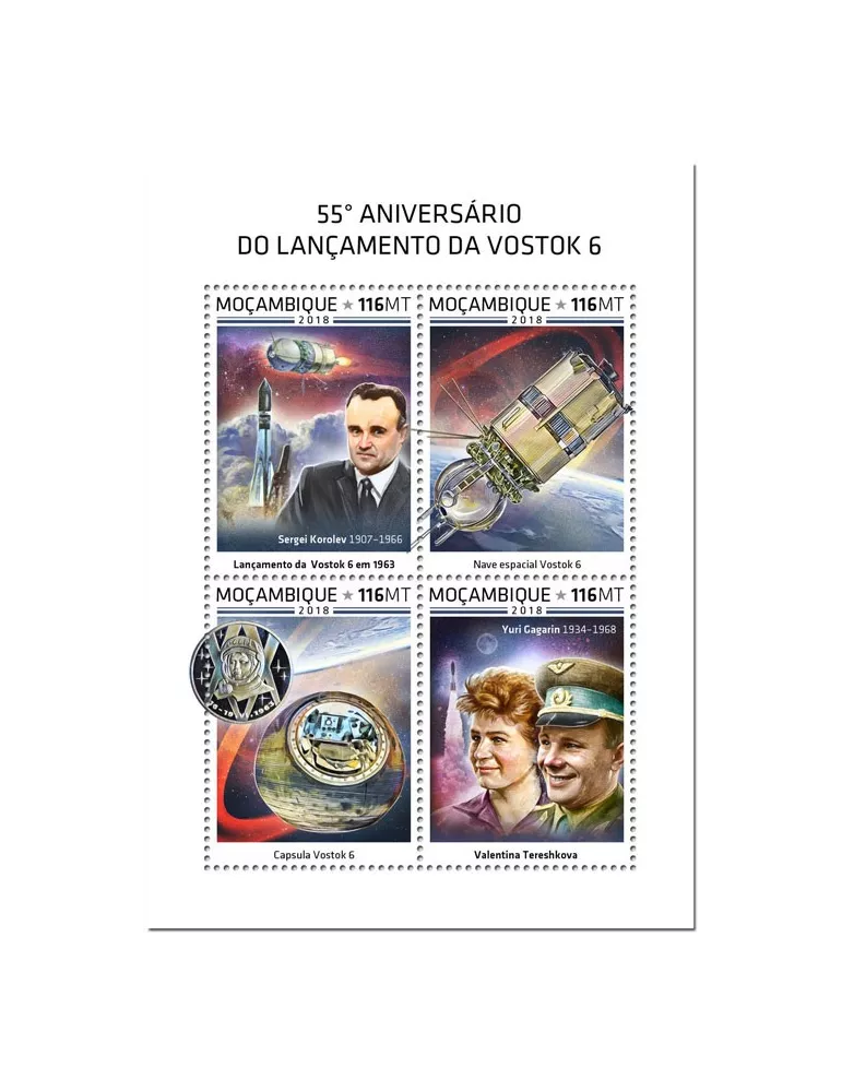 n° 8054/8057 - Timbre MOZAMBIQUE Poste