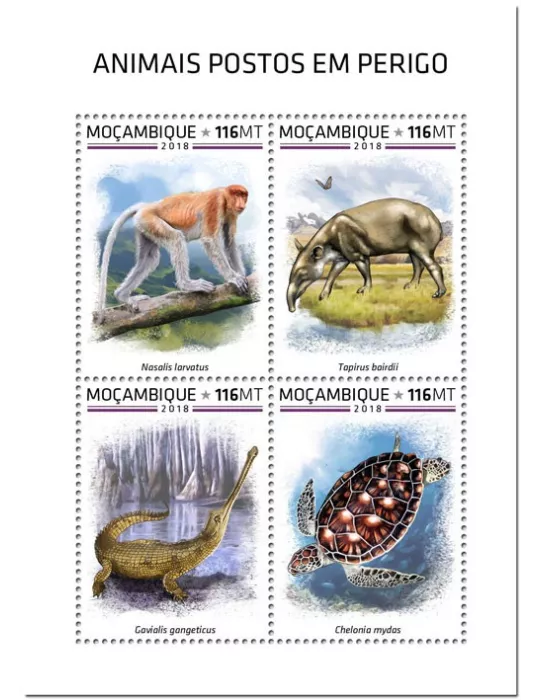 n° 8138/8141 - Timbre MOZAMBIQUE Poste