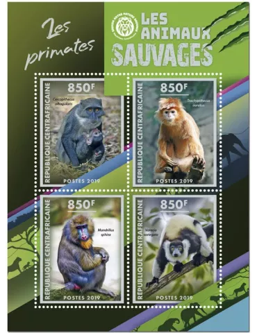 n° 6362/6365 - Timbre CENTRAFRIQUE Poste