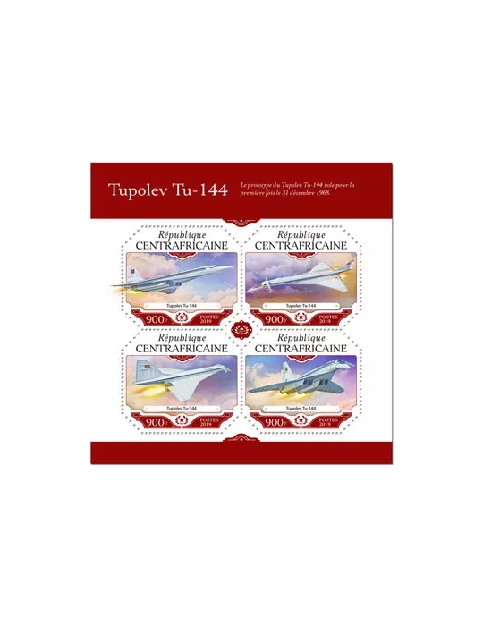 n° 6396/6399 - Timbre CENTRAFRIQUE Poste