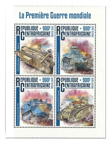 n° 6484/6487 - Timbre CENTRAFRIQUE Poste