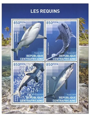 n° 6661/6664 - Timbre CENTRAFRIQUE Poste